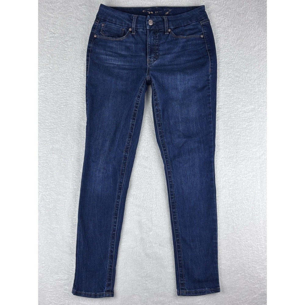 Seven 7 Jeans Womens Blue Tummyless‎ Mid Rise Skinny Jeans Size 6